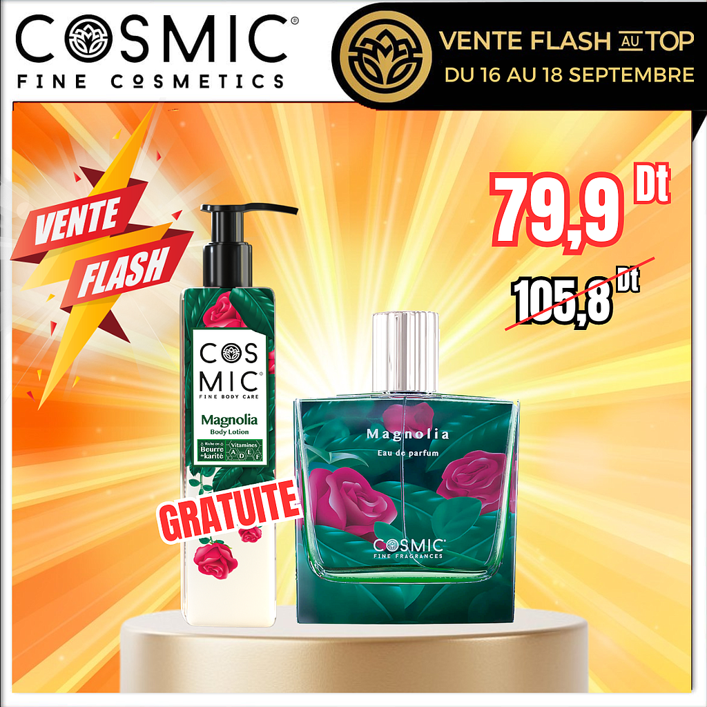 Pack Parfum Magnolia+Lotion Magnolia gratuit (VENTE FLASH)