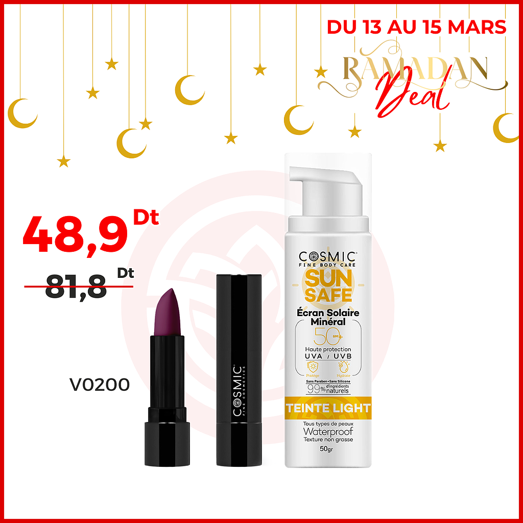 Pack(Ecran light+Rouge à Lèvres - V200)(RAMADAN DEAL)