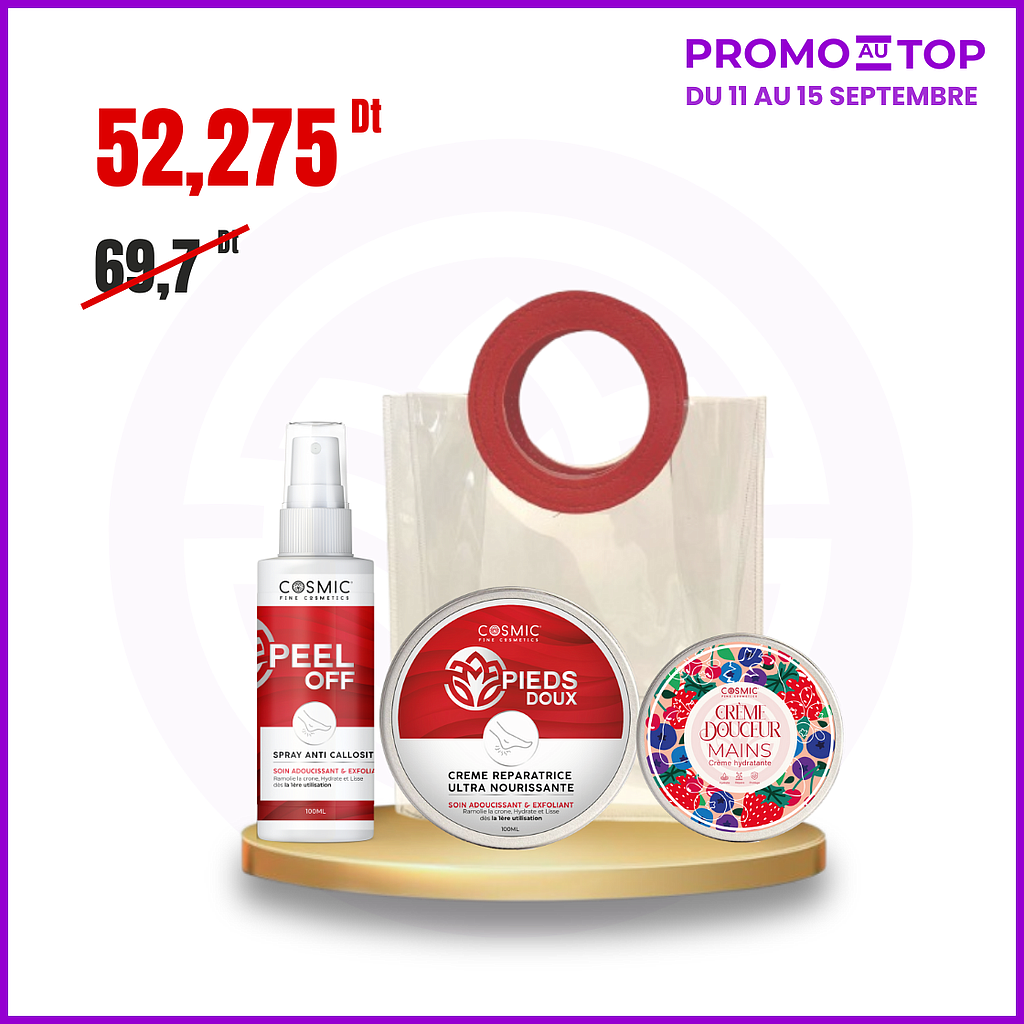 Pack After Summer (Peel Off + Pieds Doux + Crème à mains + Sac)