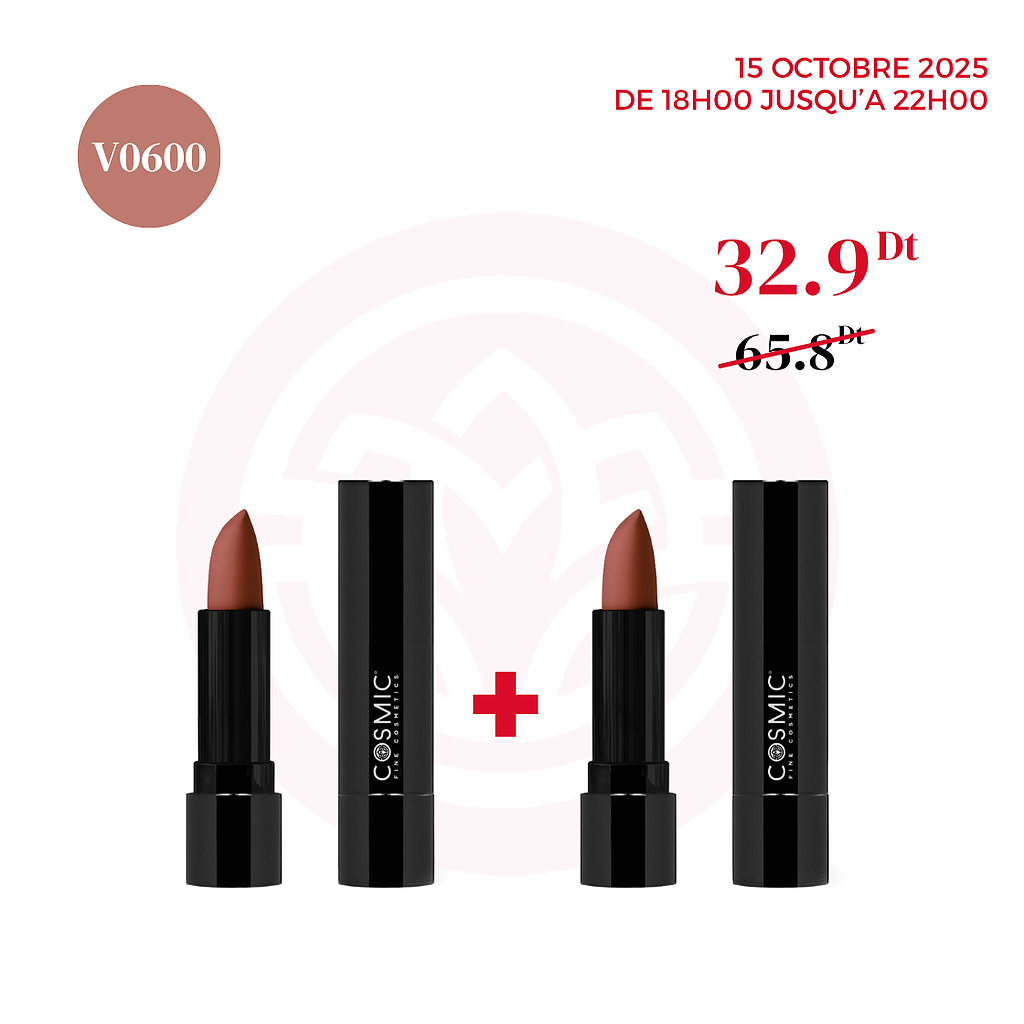 Pack 2 Rouges à lèvres V0600 (1 GRATUIT) - Happy Hour