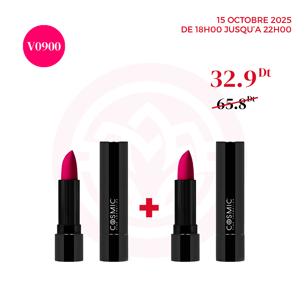 Pack 2 Rouges à lèvres V0900 (1 GRATUIT) - Happy Hour