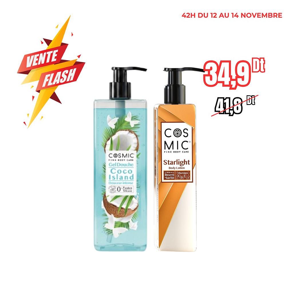 Pack Gel douche coco+Lotion starlight(VENTE FLASH)