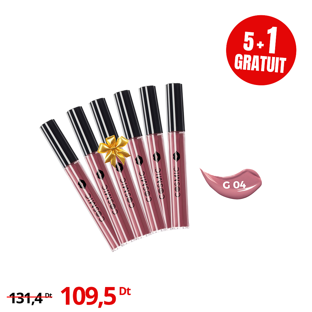 Pack Lip Gloss Matte G04 (5+1GRATUIT)