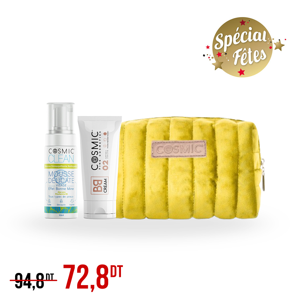 Pack Mousse Délicate &amp; BB Crème +Trousse COSMIC (Promo Fin d'Année)