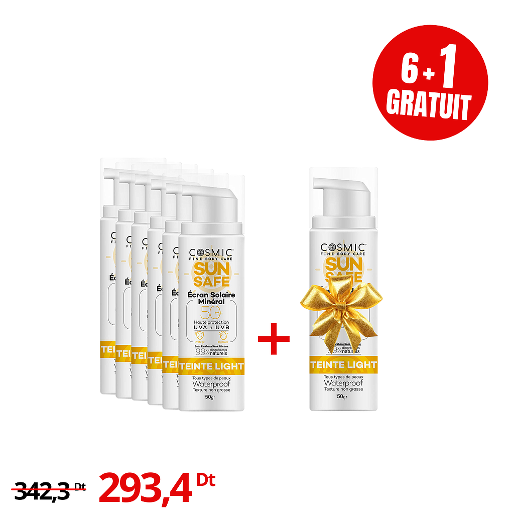BIG Pack Écran Solaire Minéral LIGHT (6+1GRATUIT)