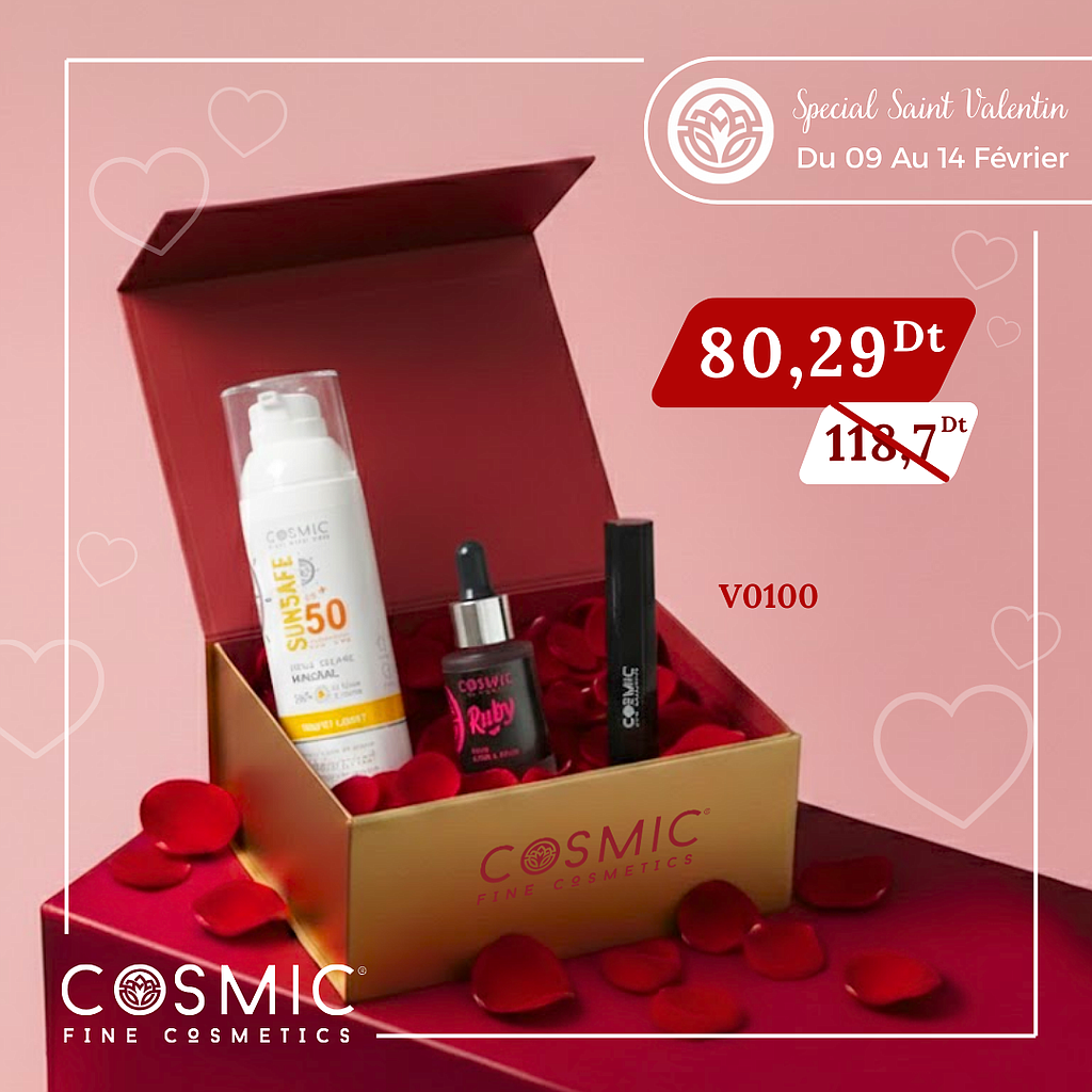 Pack Écran Solaire Minéral Light, Teinte Ruby, Rouge à Lèvres V0100 + Coffret