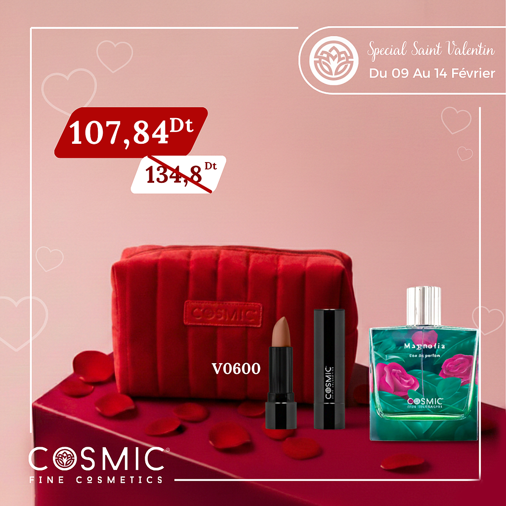 Pack Parfum Magnolia + Rouge à Lèvres V0600 + Trousse