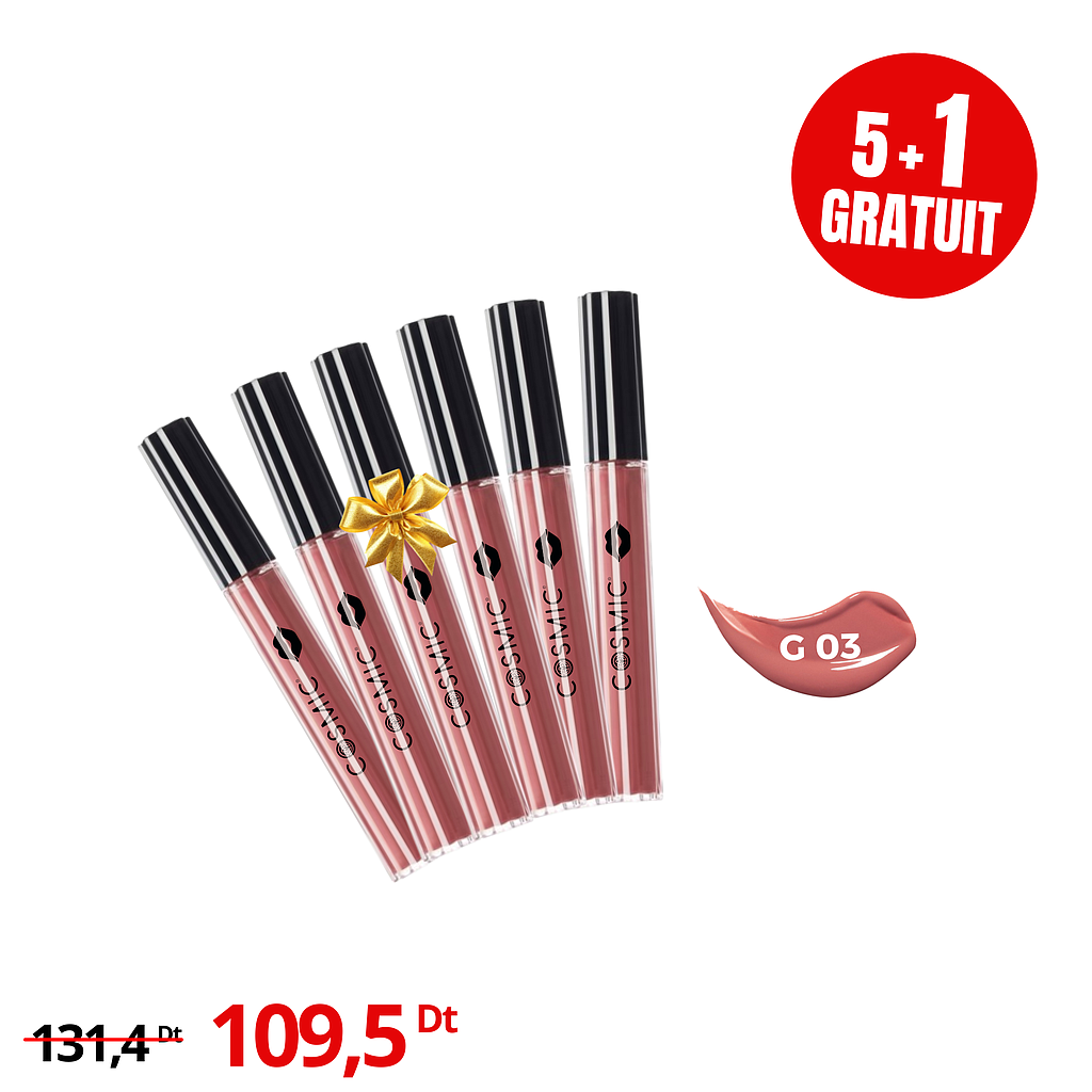 Pack Lip Gloss Matte G03 (5+1GRATUIT)