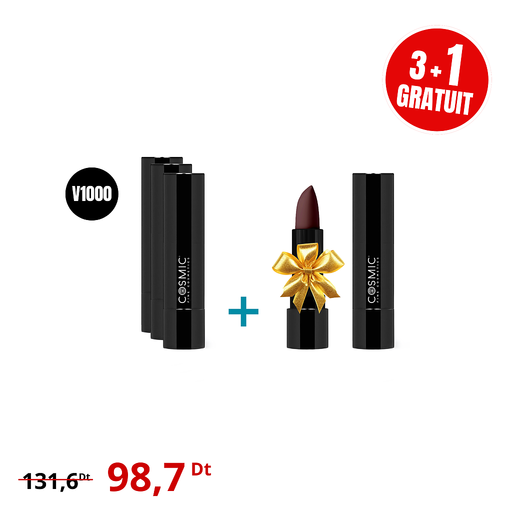 Pack Rouge à Lèvres V1000 (3+1GRATUIT)
