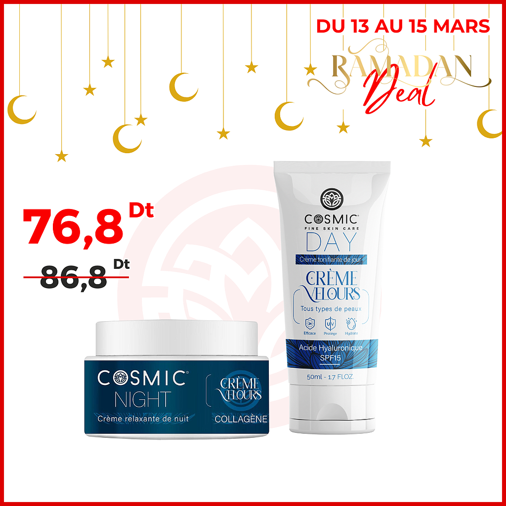 Pack Crème Velours - COSMIC DAY + Crème Velours - COSMIC NIGHT (RAMADAN DEAL)