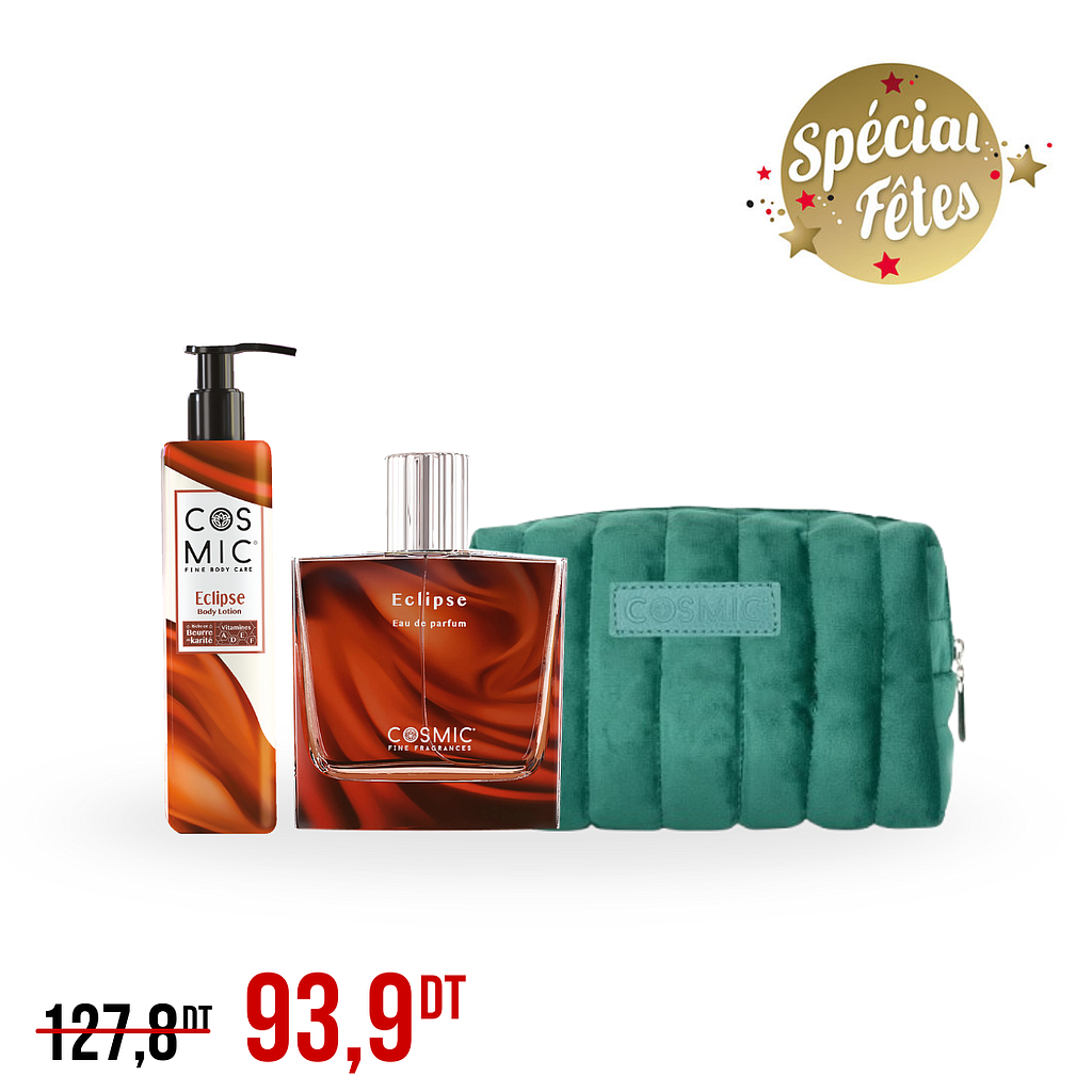 Pack Parfum &amp; Lotion Eclipse + Trousse COSMIC (Promo Fin d'Année)