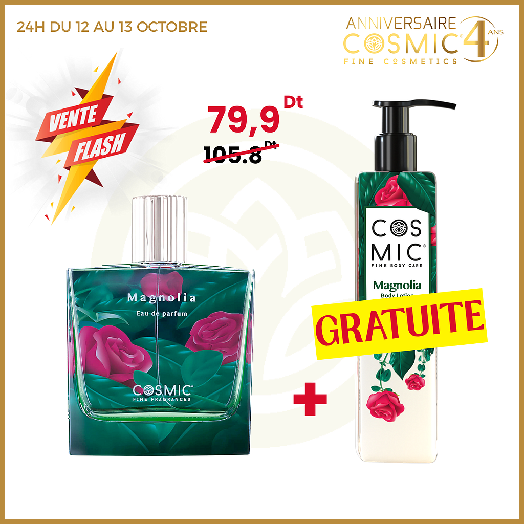 Pack Parfum Magnolia &amp; Lotion Magnolia Gratuit (VENTE FLASH)