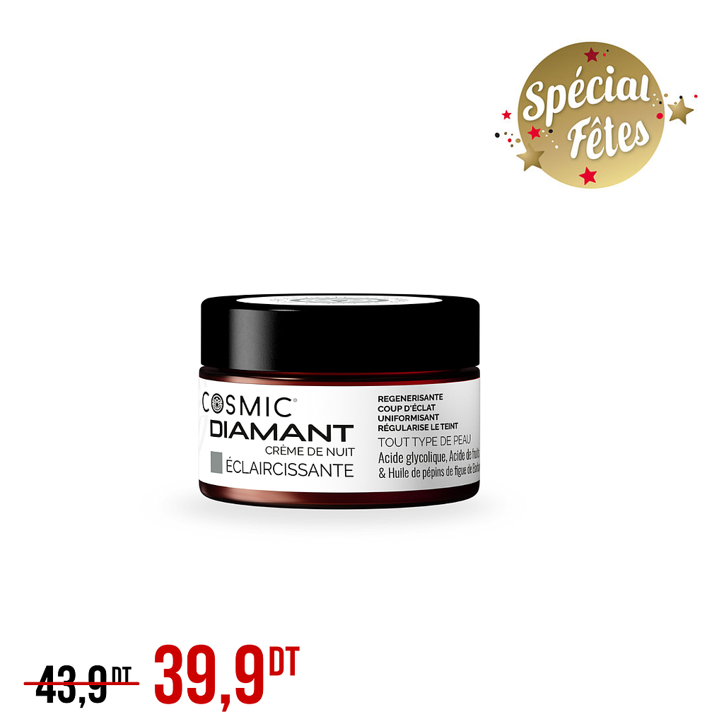 Crème de Nuit Éclaircissante DIAMANT (Promo Fin d'Année)