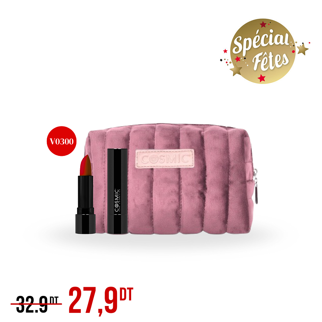 Pack Rouge à Lèvres V0300 + Trousse COSMIC (Promo Fin d'Année)